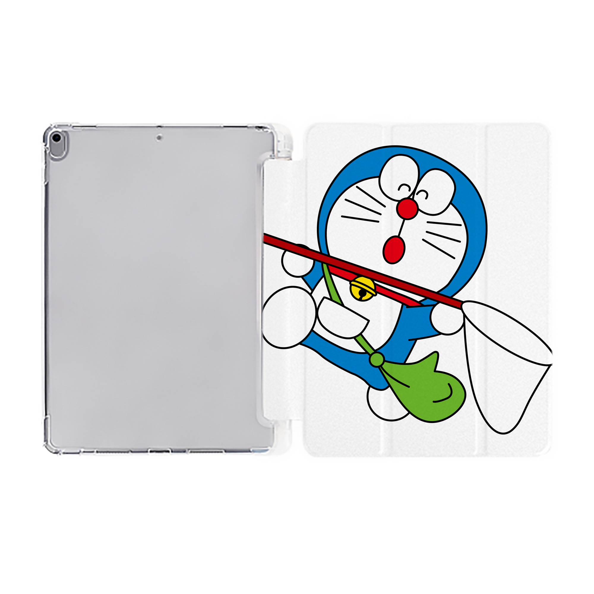 （画像用） ドラえもん Doraemon IPad ケース ペン収納付き 三つ折りスタンド PUレザー×シリコン 対応機種9.5/10.5/10.9インチ